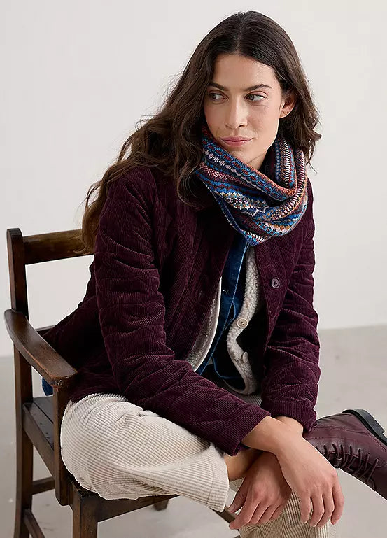 Seasalt Touchstone Snood in Star Jasmine Coal Jetty Mix