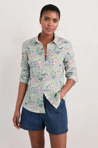 Seasalt Larissa Shirt Meadow Birds Chalk