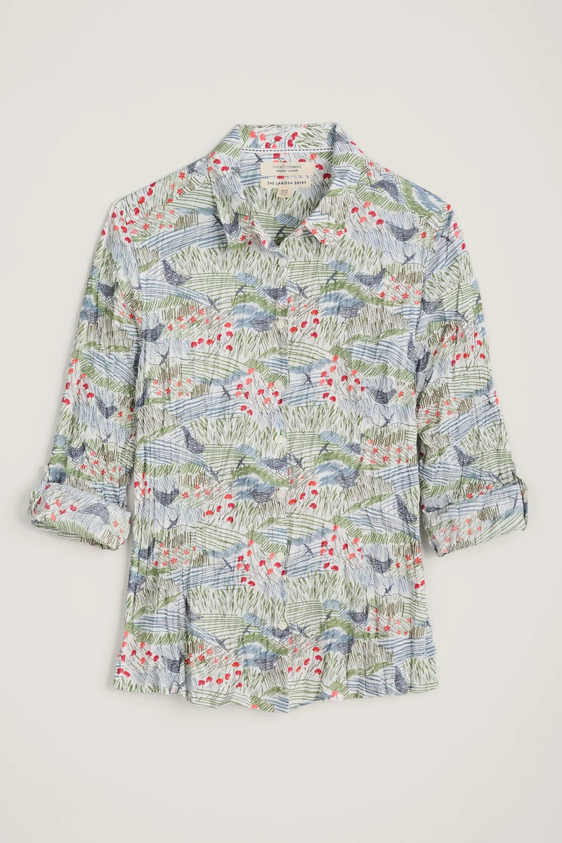 Seasalt Larissa Shirt Meadow Birds Chalk