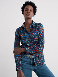 Seasalt Larissa Shirt in Dye Strokes Dark Lugger