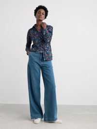 Seasalt Larissa Shirt in Dye Strokes Dark Lugger