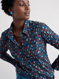 Seasalt Larissa Shirt in Dye Strokes Dark Lugger