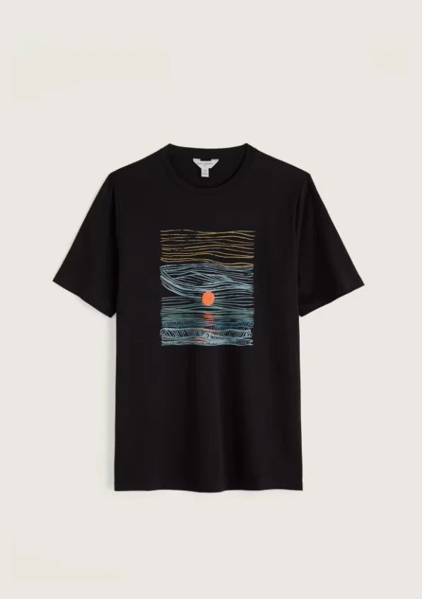 Seasalt Men's Midwatch T-Shirt Godrevy Surf Onyx