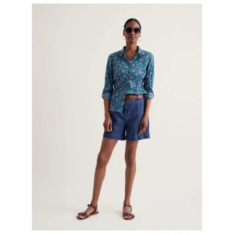 Seasalt Larissa Shirt in Pin Cushion Proteas Storm