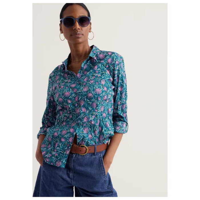 Seasalt Larissa Shirt in Pin Cushion Proteas Storm