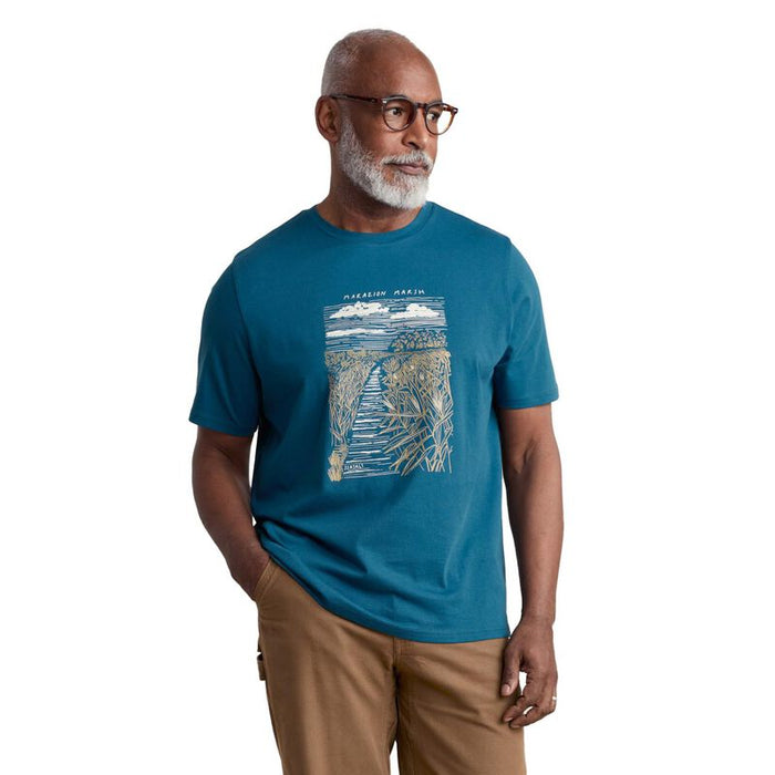 Seasalt Mens Midwatch T-Shirt Marazion Marsh - Ocean Drift