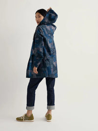 Seasalt Packable Raincoat in Inked Patchwork Maritime