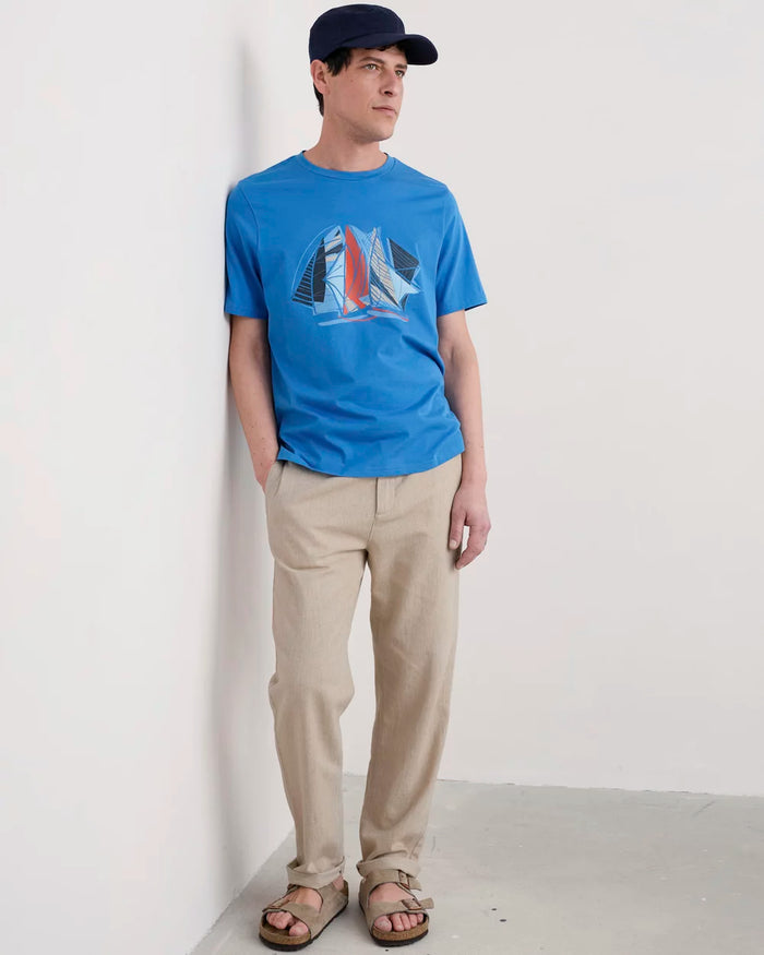 Seasalt Mens Midwatch T-Shirt Sail Sketch Borage