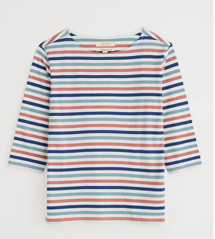 Seasalt Sailor Top in Tri Mini Cornish Chalk Rose Dew
