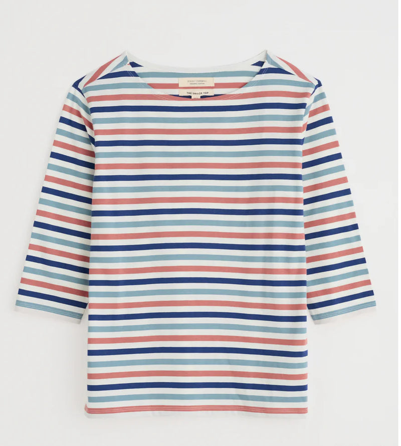 Seasalt Sailor Top in Tri Mini Cornish Chalk Rose Dew