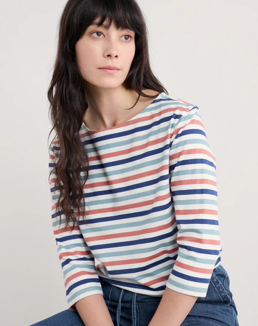 Seasalt Sailor Top in Tri Mini Cornish Chalk Rose Dew