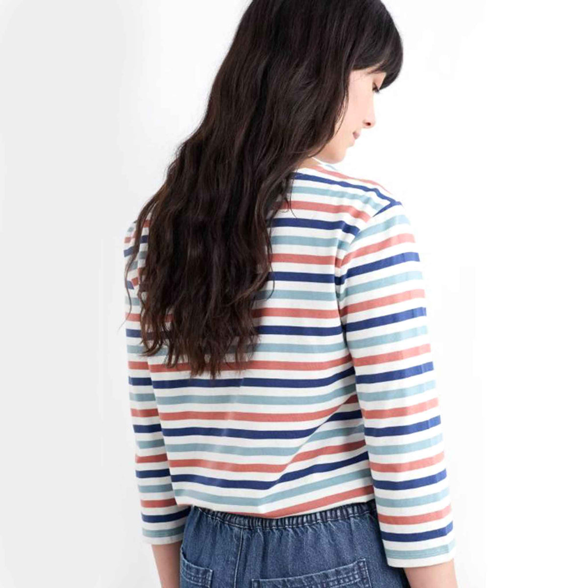 Seasalt Sailor Top in Tri Mini Cornish Chalk Rose Dew