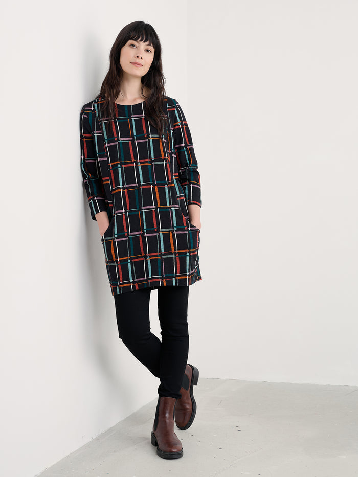 Seasalt Shore Foraging Tunic in Rock Check Onyx
