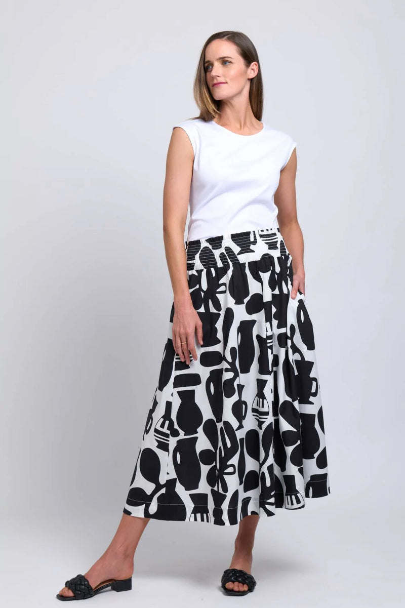 Foil Skirted Ahead Skirt - Chalice