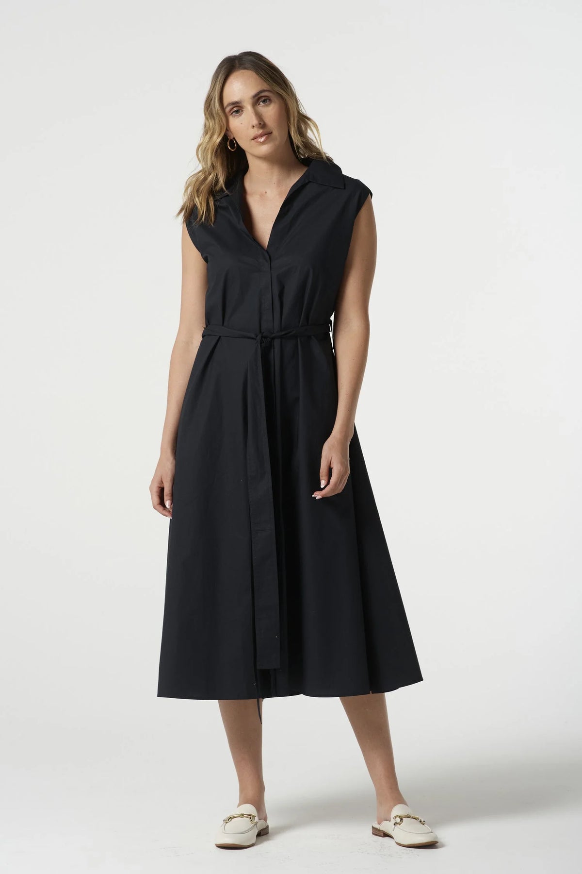 Goondiwindi Dress - Dark Navy Sleeveless