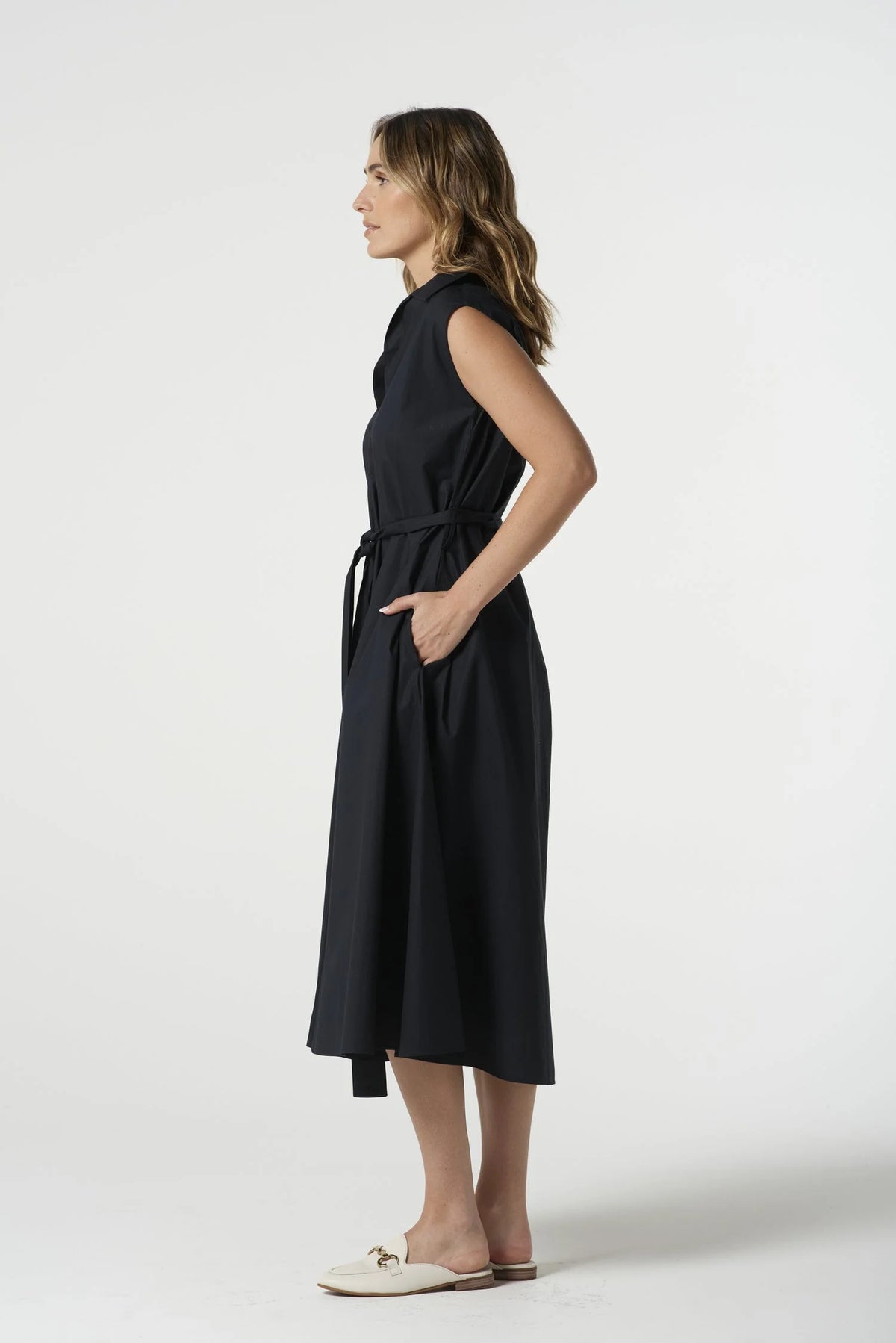 Goondiwindi Dress - Dark Navy Sleeveless