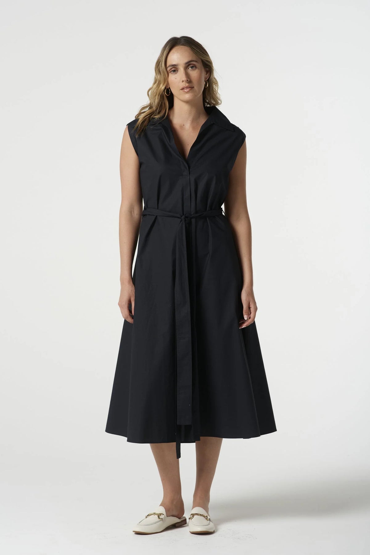 Goondiwindi Dress - Dark Navy Sleeveless