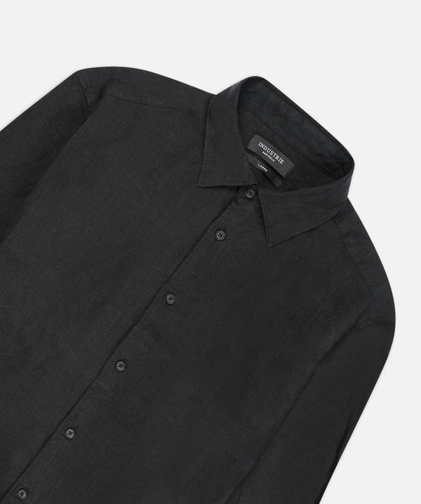 The St Martins Black Linen Long Sleeve