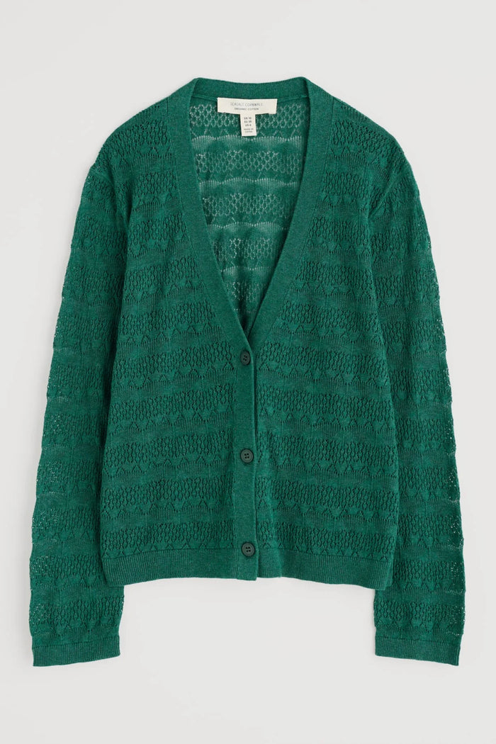 Sweet Day Cardigan in Pine Shoots