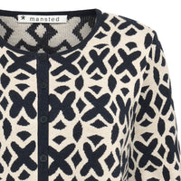 Tide Eco Jacquard Cardigan in Navy