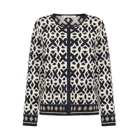 Tide Eco Jacquard Cardigan in Navy