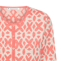 Tide Eco Jacquard Cardigan in Light Red