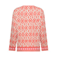 Tide Eco Jacquard Cardigan in Light Red