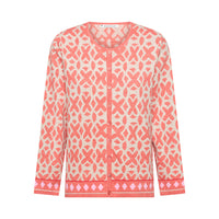 Tide Eco Jacquard Cardigan in Light Red