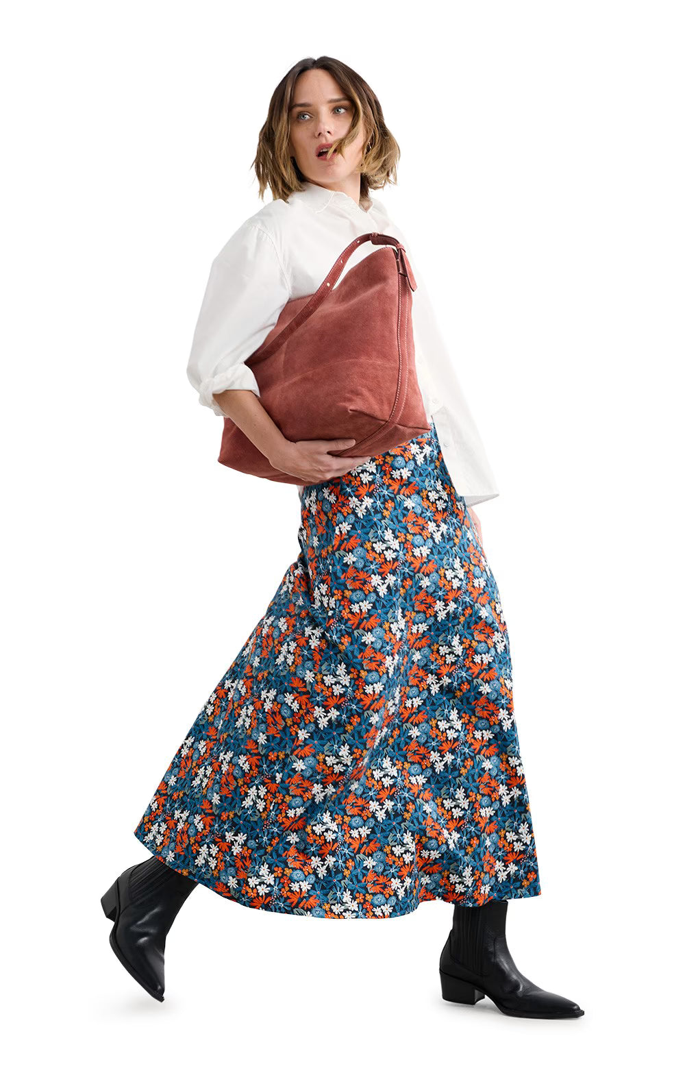 Seasalt Rose Skirt Ankle in Pastel Garden Maritime