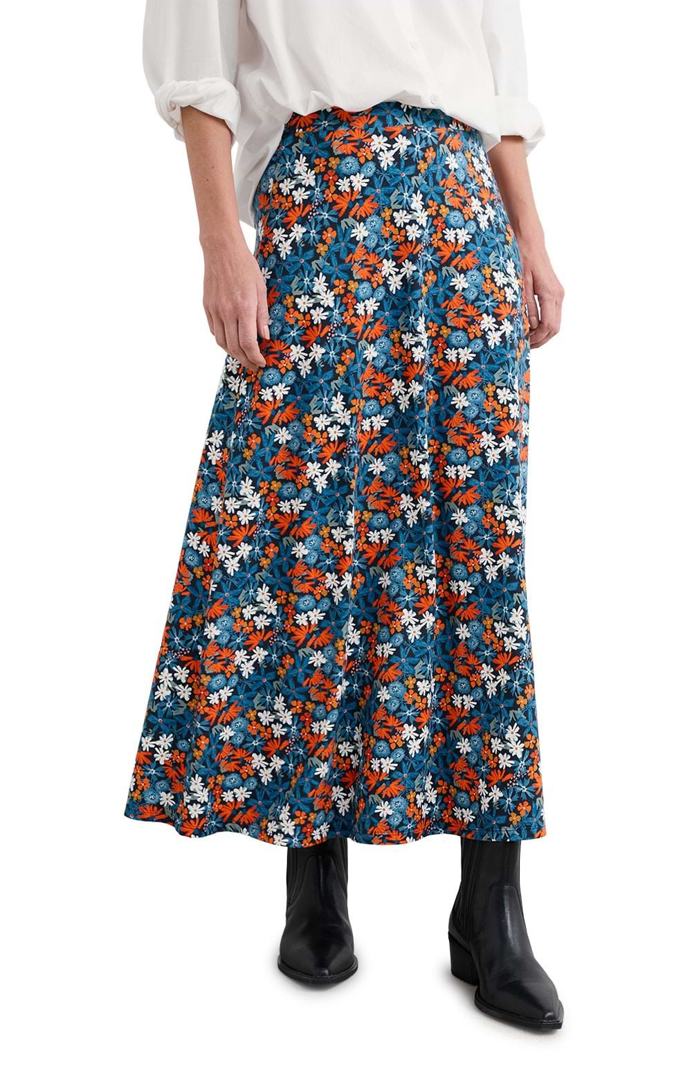 Seasalt Rose Skirt Ankle in Pastel Garden Maritime