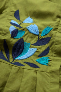 Seasalt Thornapple Embroidered Shirt in Dark Citron