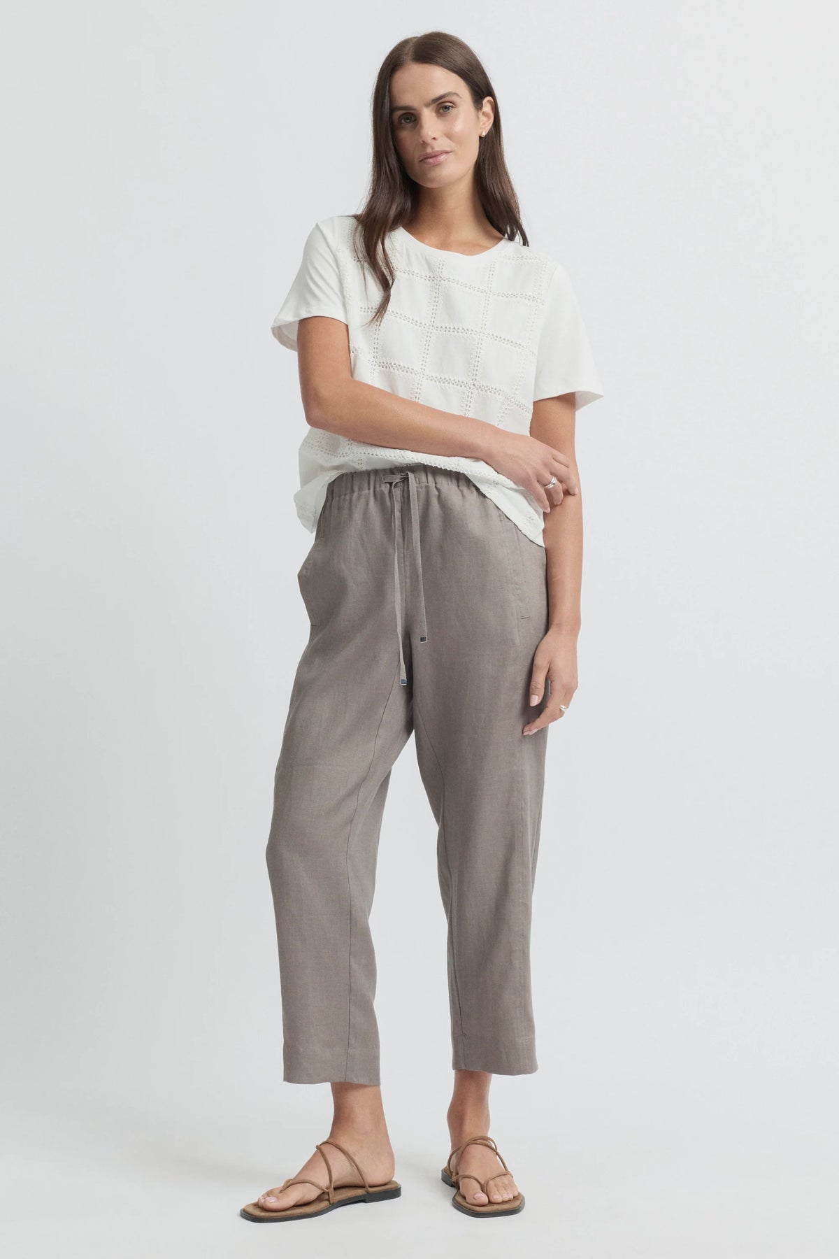Yarra Trail Tirari Slim Pant in Earth