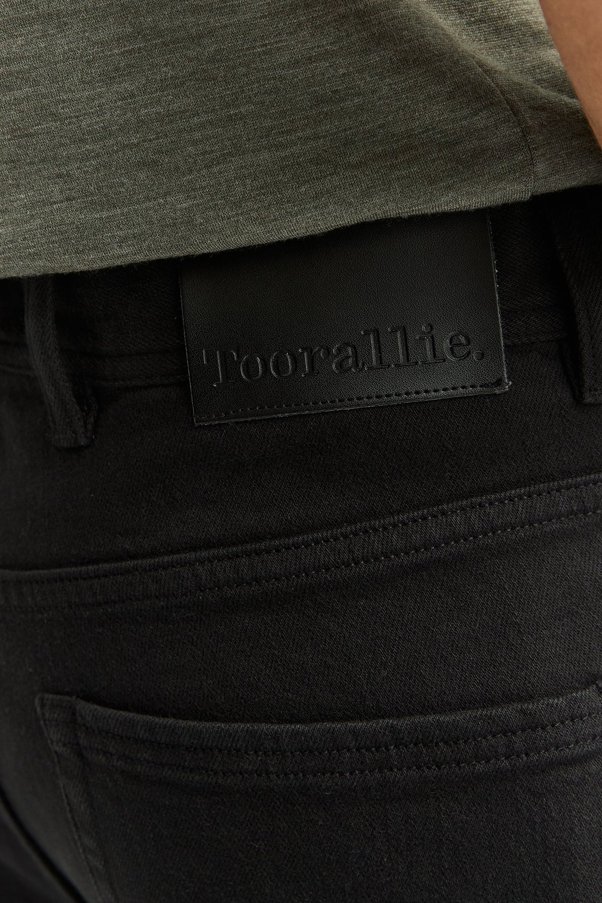 Toorallie Men's Regular Merino-Denim Jean Black