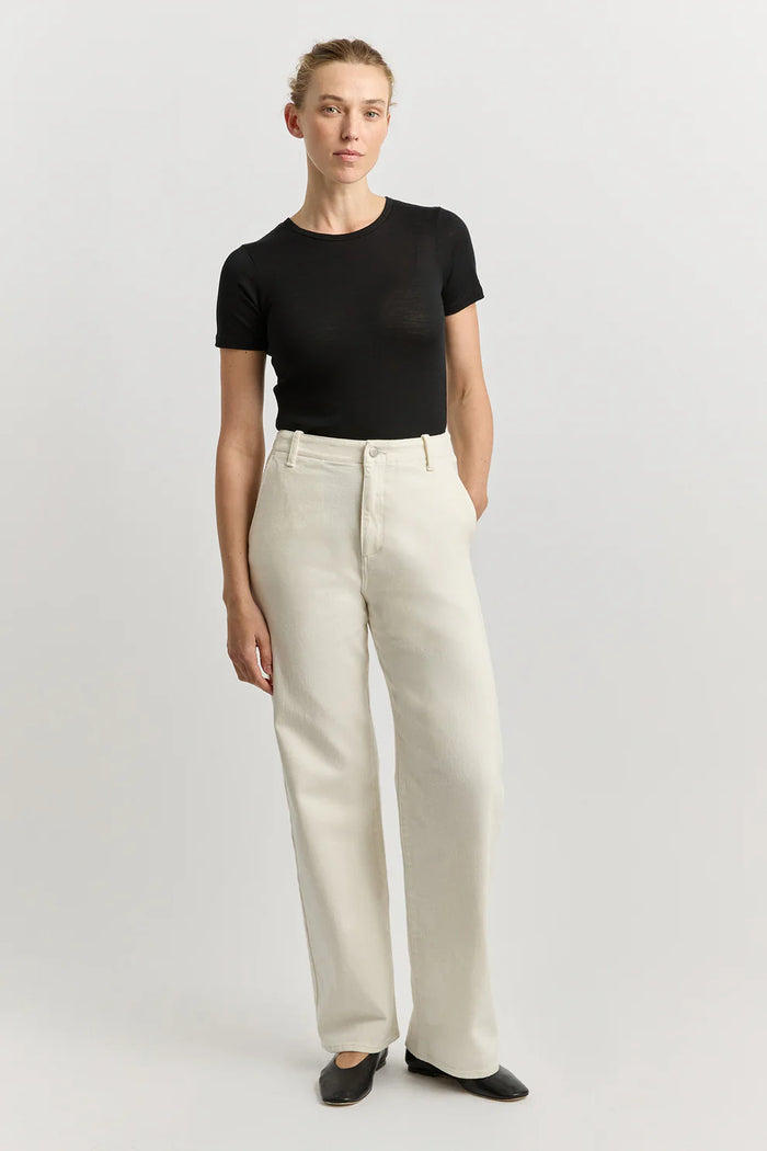 Ladies Toorallie Wide Leg Denim - Ecru