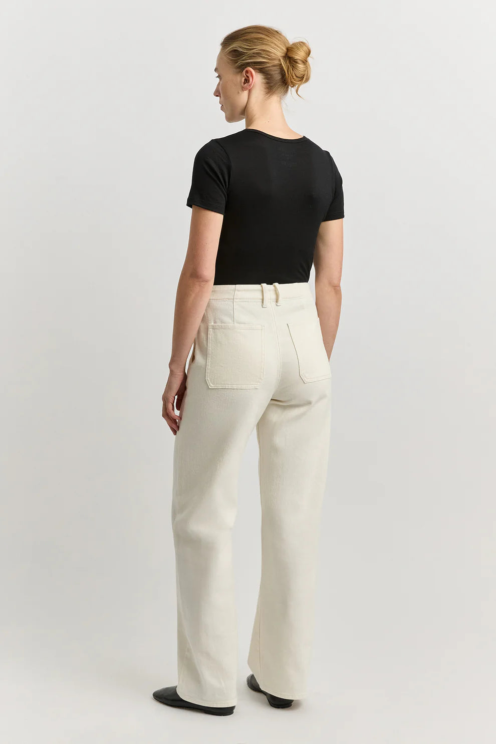 Ladies Toorallie Wide Leg Denim - Ecru