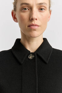Toorallie Button Front Wool Jacket - Black