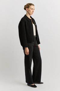 Toorallie Button Front Wool Jacket - Black