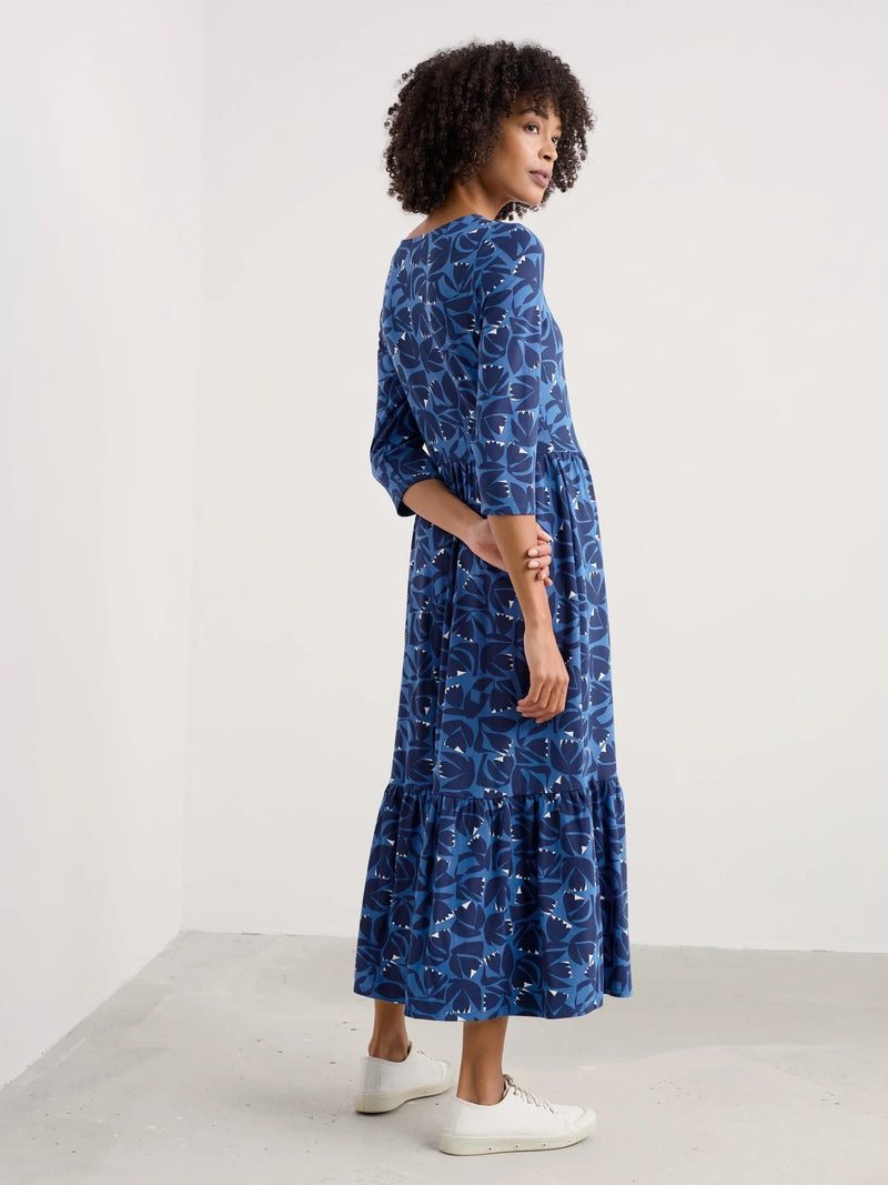 Tor View Dress in Floral Cutout Ink