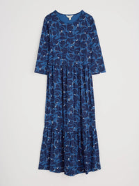 Tor View Dress in Floral Cutout Ink