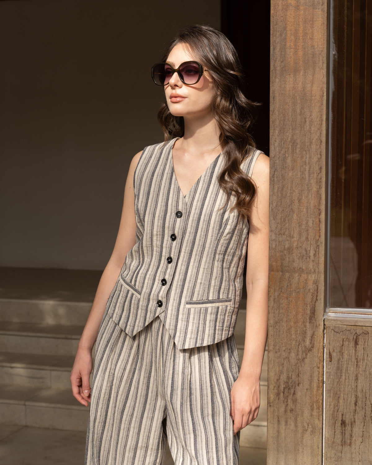 Paula Vest in Stripe