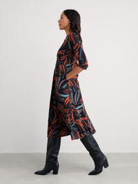 Veronica Dress in Dune Marks Onyx
