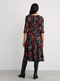 Veronica Dress in Dune Marks Onyx