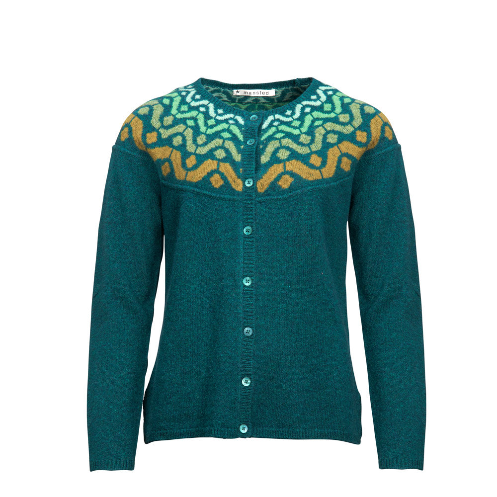 Mansted Vonne Cardigan in 'Cold Green'