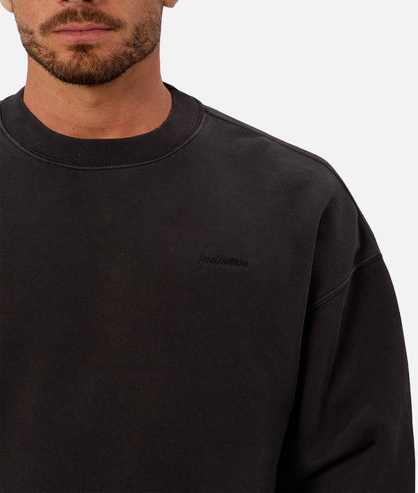 The New Del Sur Washed Sweater in Washed Black