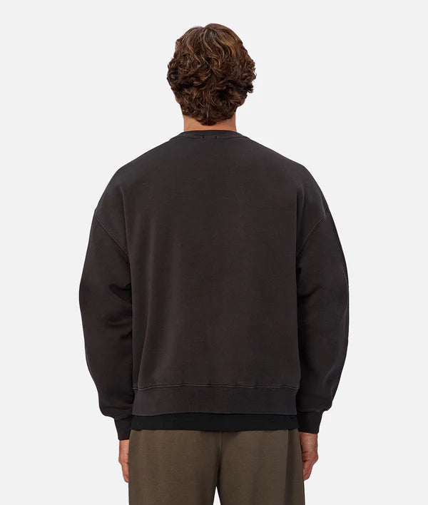 The New Del Sur Washed Sweater in Washed Black