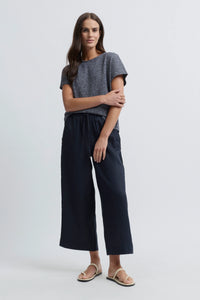 Yarra Trail Lona Tee in Navy/White