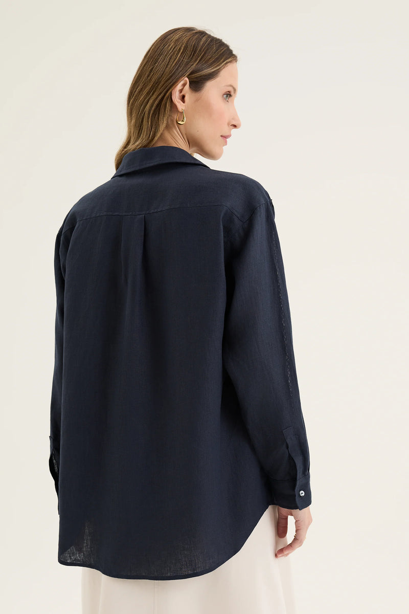 Yarra Trail Tirari Shirt in Navy