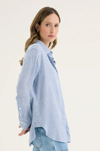 Yarra Trail Mornington Shirt in Chambray/Mist