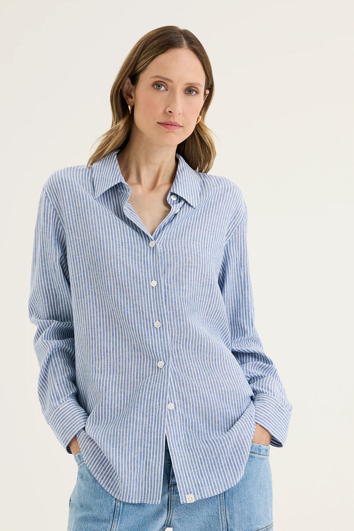 Yarra Trail Mornington Shirt in Chambray/Mist