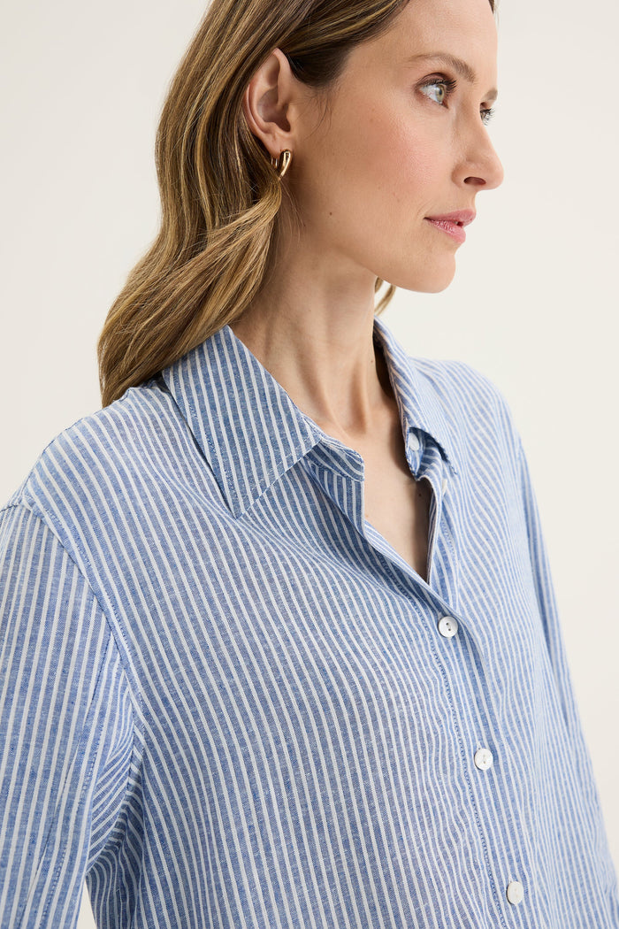 Yarra Trail Mornington Shirt in Chambray/Mist